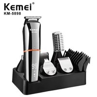 Kemei Multi-function 11 In 1 Men Face Styling Rechargeable Grooming Kit with LCD Display Cordless Hair Electric Clipper KM-5898