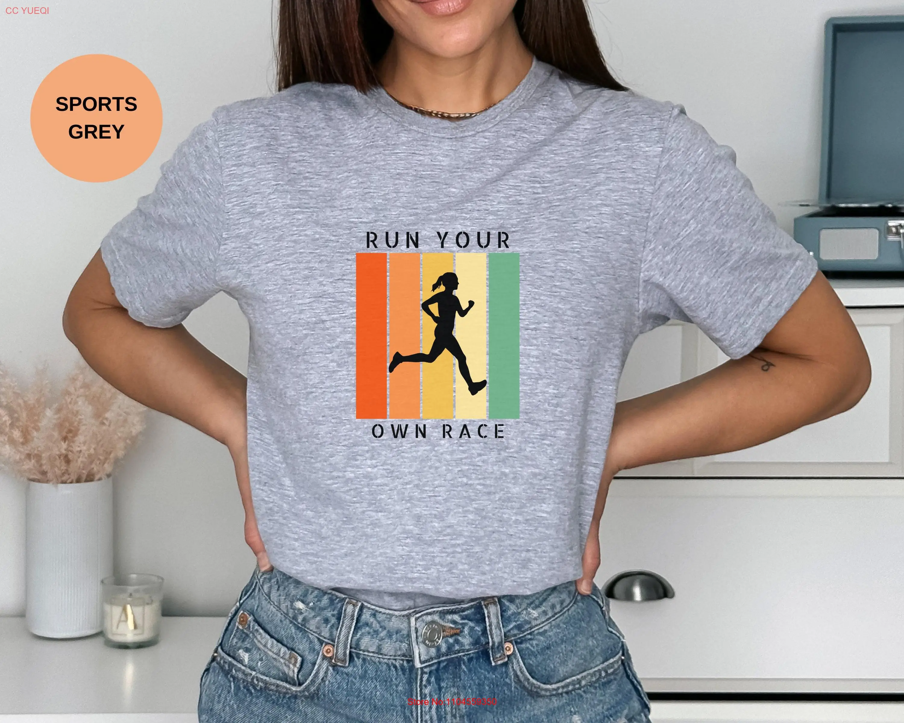 Run Your Own Race T Shirt for Mom Walking Hiker Runner s Running  long or short sleeves