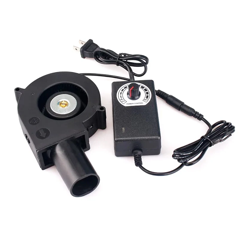 110V 220V Household Blower 12V Portable Barbecue Fan Outdoor Wood Stove Oil Furnace Blower Silent Adjustable Speed Air Fan