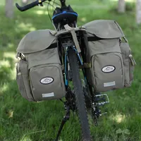 50L Bicycle Bag Nylon Bike Bag Rear Rack Trunk Bike Luggage Back Seat Pannier Reflective Cycling Storage Bag Bicycle Accessories