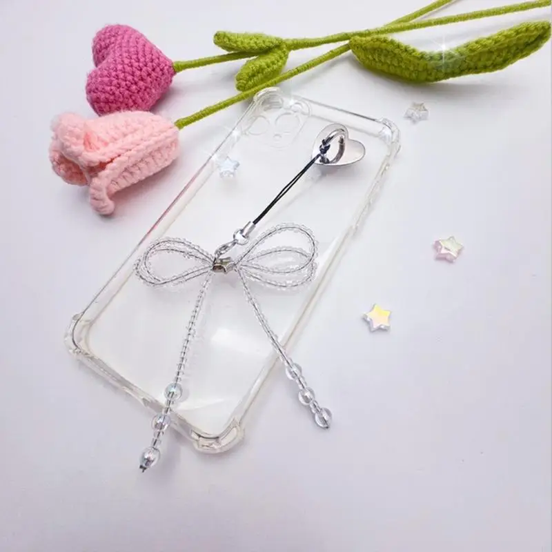 Y4ue star charm phone y2k телефон Charm Charm Glaze Bead Knot Keyring Women