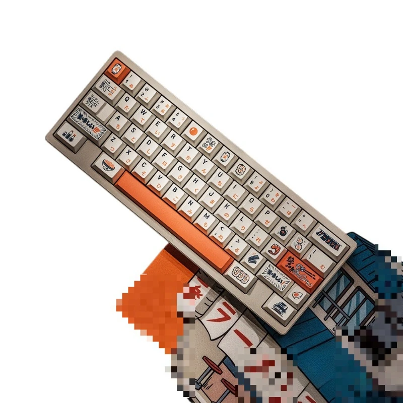 

Ramen, heat sublimation, thickened 1.7mm mechanical keyboard