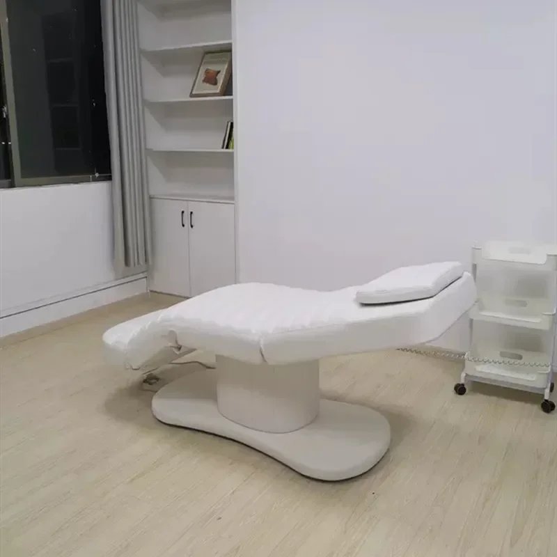 Cama de beleza elétrica multifuncional ajustável tatuagem bordado corpo levantamento automático fisioterapia cadeira cabeça buraco