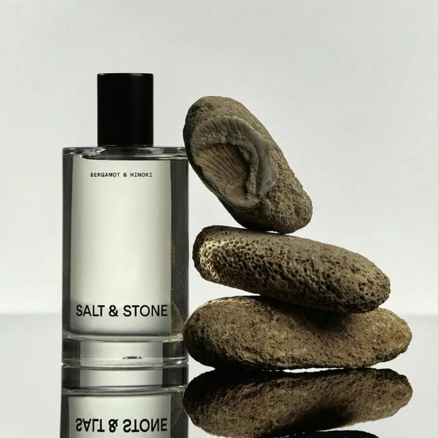 

Salt & Stone Body Mist, Bergamot & Hinoki Scent, Skincare Infused Hair & Body Spray for Women and Men, Hydrating Fragrance with
