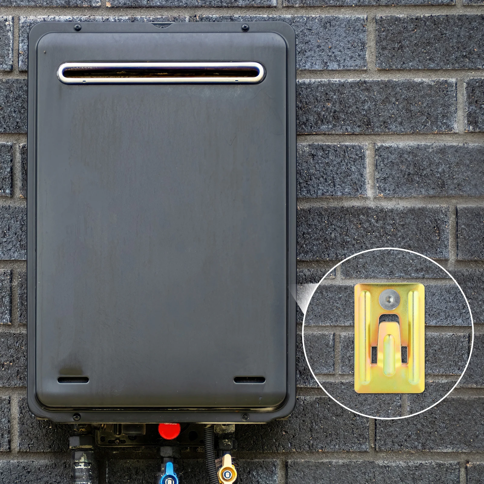 

4pcs Water Heater Rack Hollow Wall Mounting Bracket Golden High Load Capacity Anti Slip Design Easy Installation