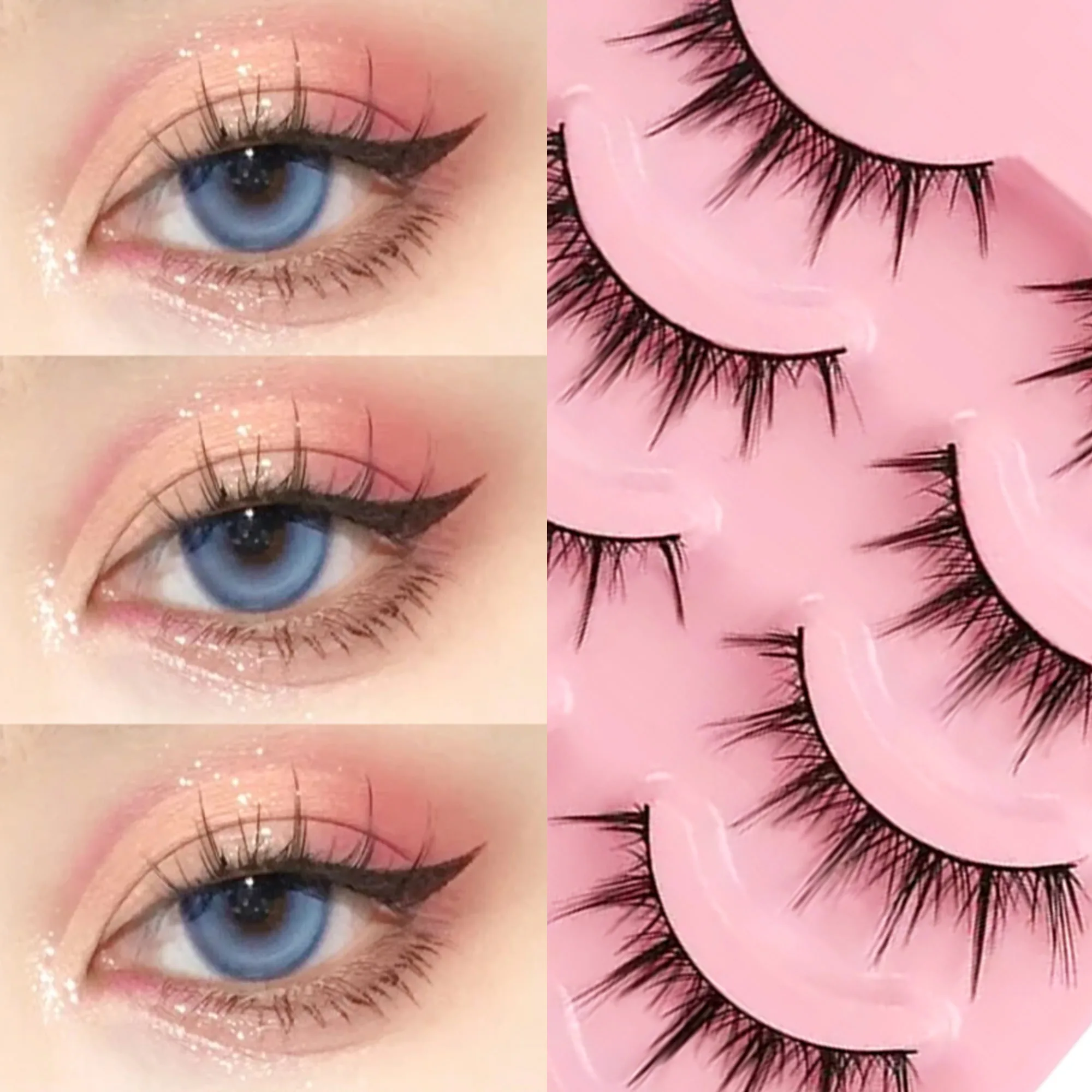 Neue Manga-Wimpern, weiche, natürliche Wimpern, dicke falsche Wimpern, Manga-Wimpern, tägliches Dating-Make-up, Wimpern, Wispy