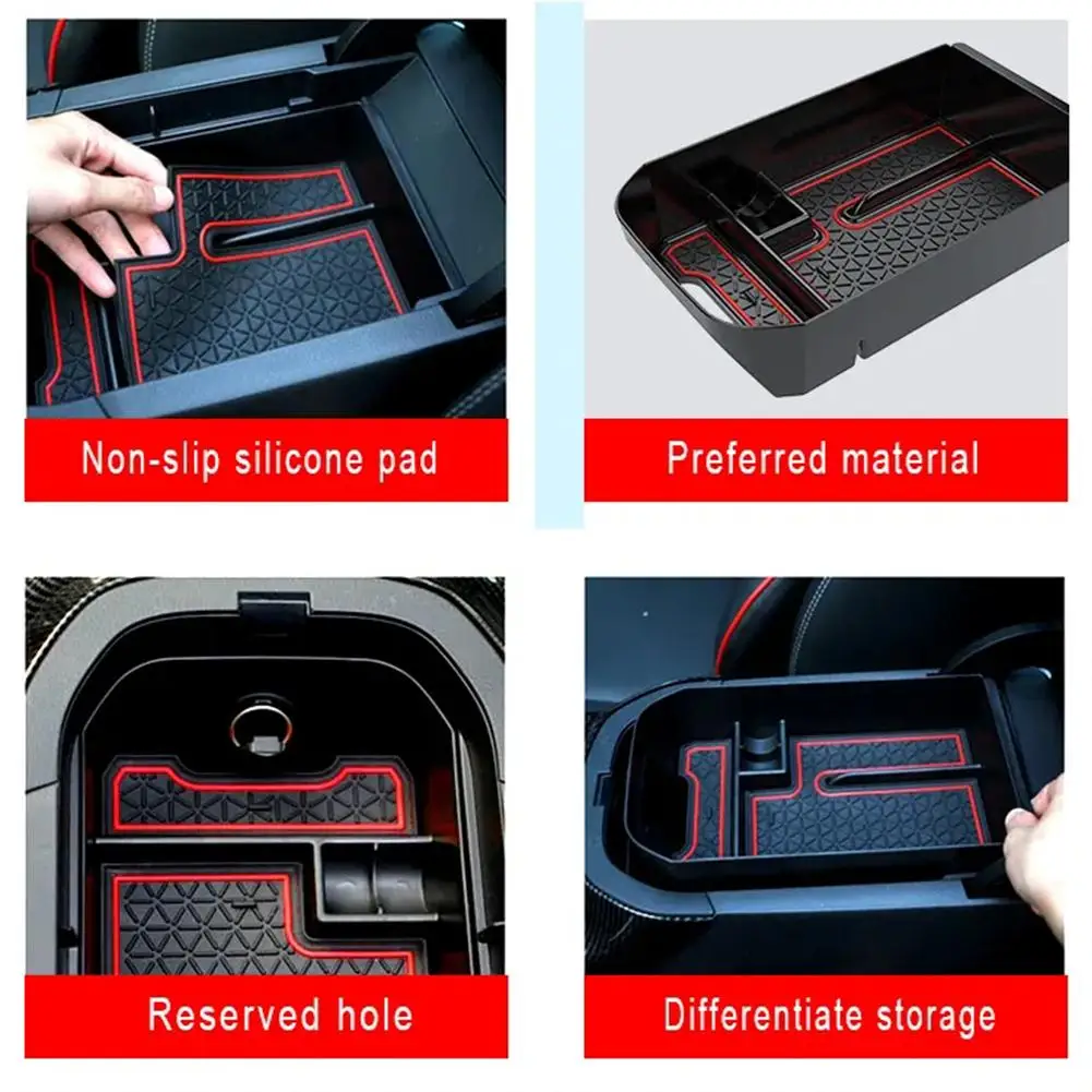 Caja de almacenamiento para reposabrazos Central de coche, organizador de consola Central impermeable, bandeja para Toyota RAV4 2019-2023, accesorios interiores para automóviles