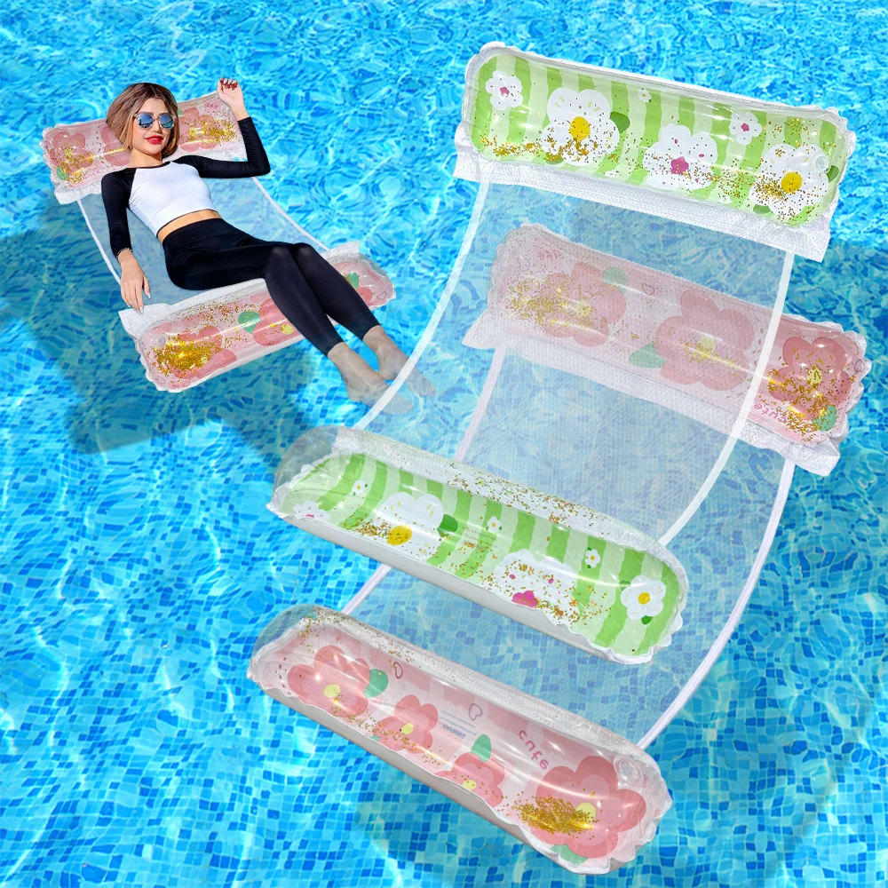

1pc Inflatable Water Floating Lounge Chair for Pool Beach Sea Party Casual Gathering - Single Piece Waterborne Floatation Seat