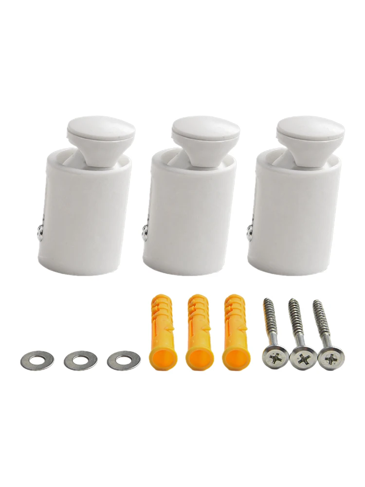 3pcs Towel Rail Radiator Brackets Heated Wall Fixing Mounting White Replacement Heated Radiators Brackets For 75mm To 95mm