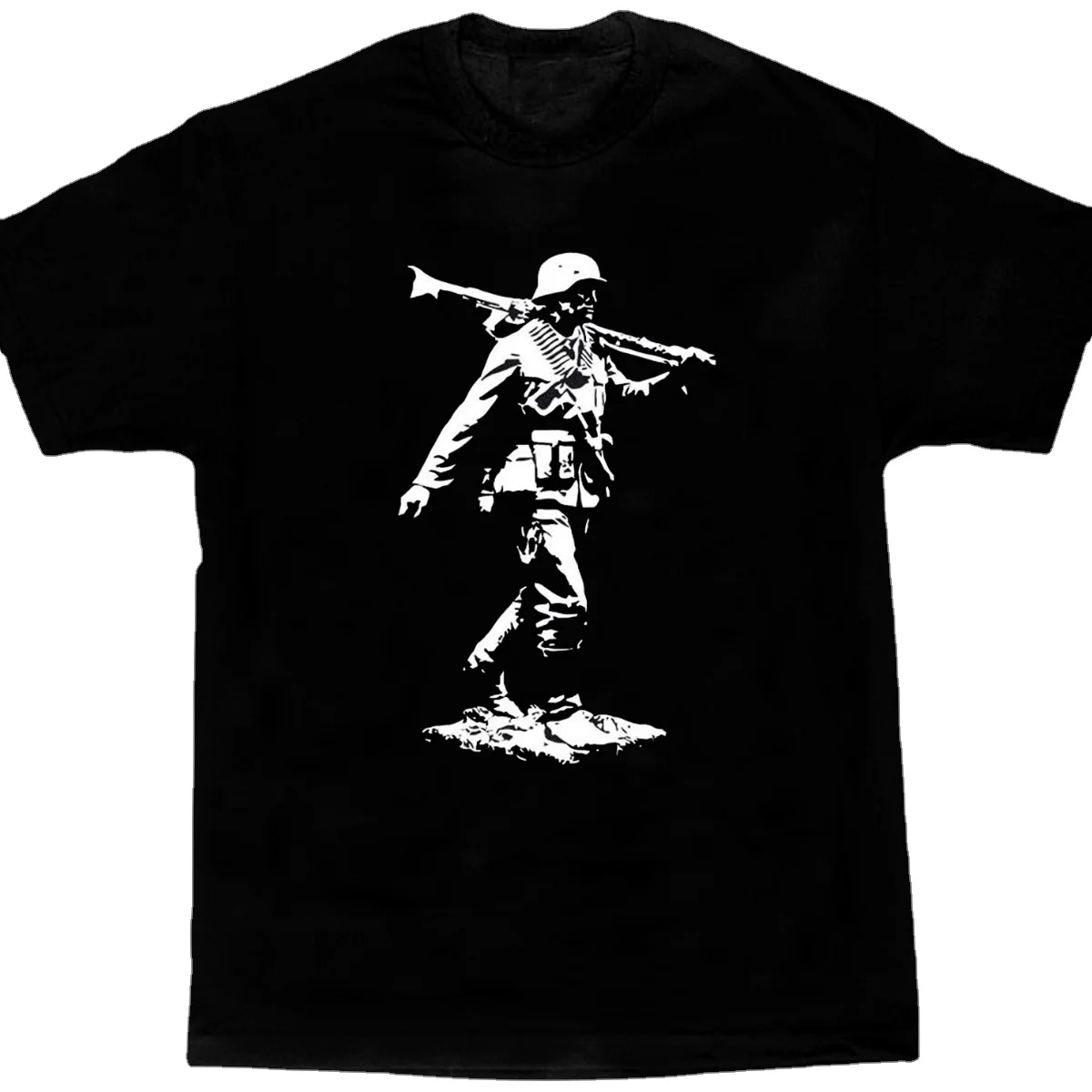 Wehrmacht Soldier MG34 Machine Gunner Novelty Printed T-Shirt. Summer Cotton Short Sleeve O-Neck Mens T Shirt New S-3XL