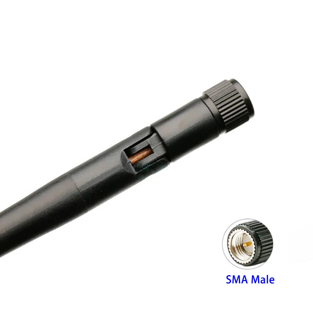 2.4GHz WiFi Antenna Wireless Rubber Aerial Omni-Directional SMA Male Connector for Wireless Network Router