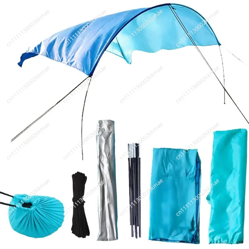 Beach Canopy Portable Quick-open Sunscreen Seaside Wind Power Awning Canopy