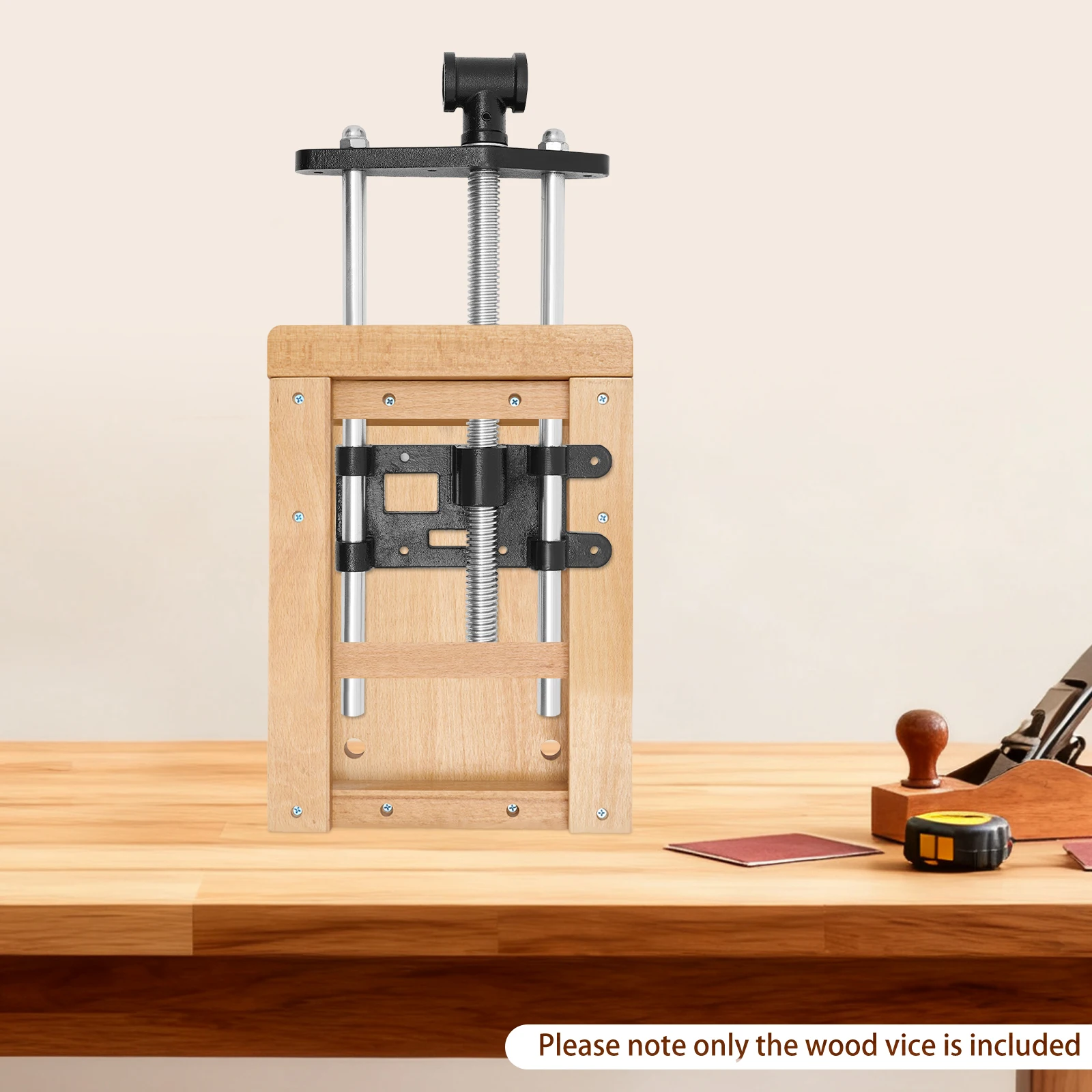 Holzschraubstock, 10 Zoll Werkbank-Klemmstock, Frontzange für Klemmungsarbeiten, Kleinbauteile-Verarbeitung, Uhrenpflege