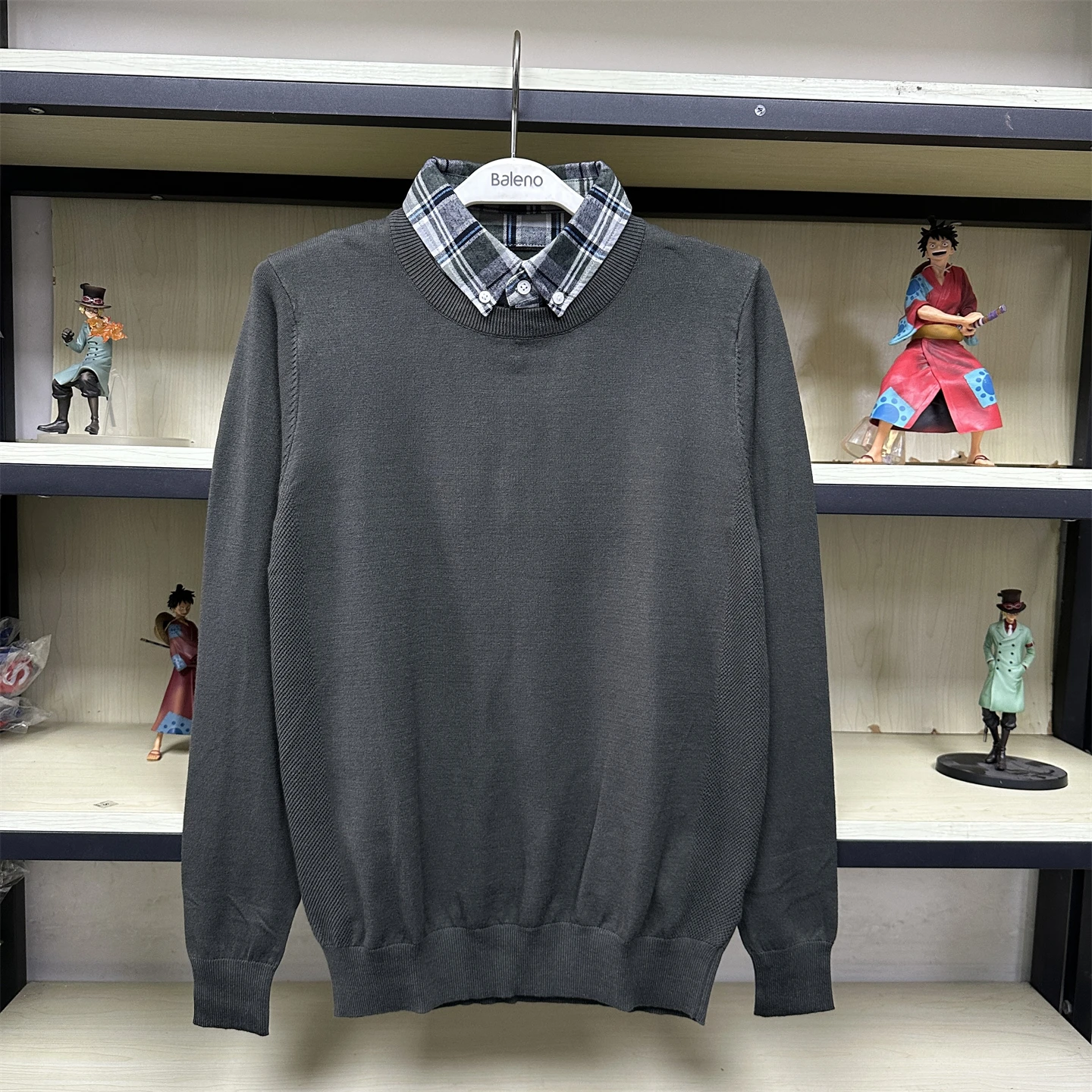 

Мужской вязаный лоскутный топ Bal, простой длинный све, осень-зима, Новое поступление, облегающий повседневный модный молодежный активный костюм