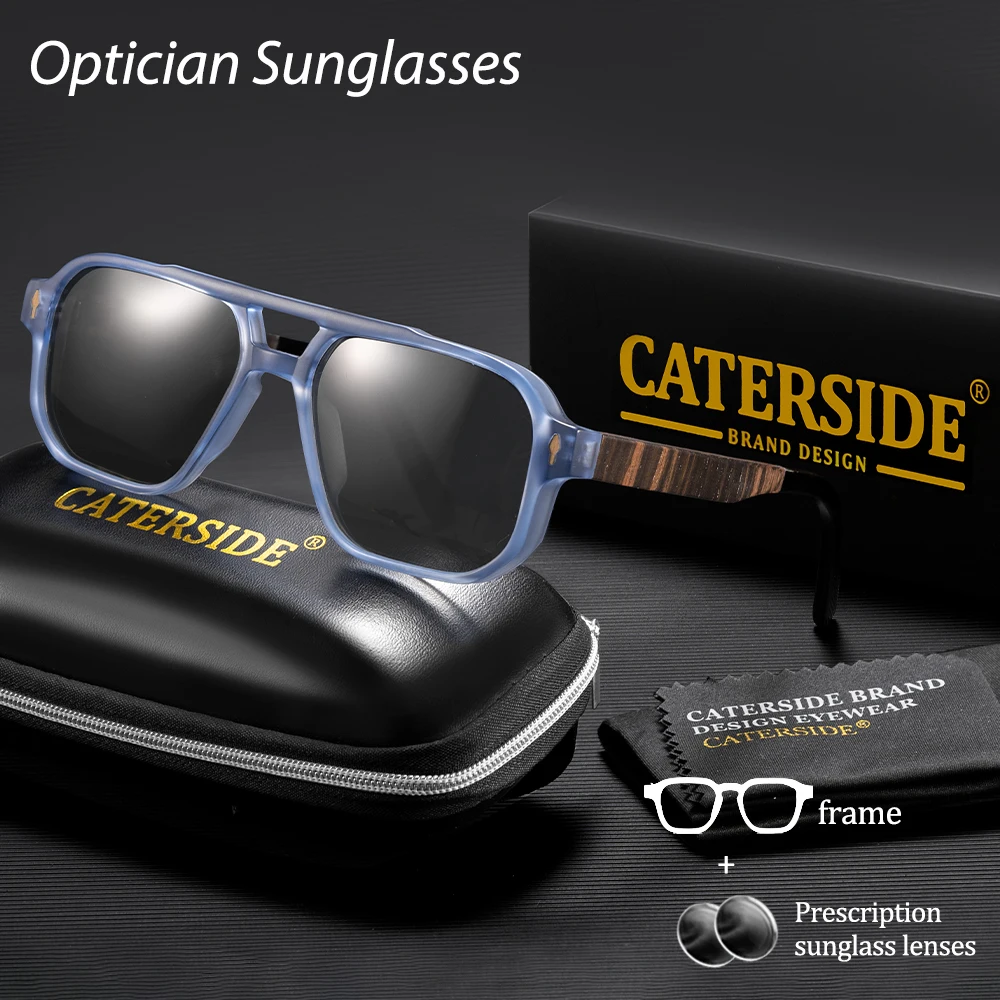 

Очки CATERSIDE: Мужские и женские очки-авиаторы в ретро-стиле с квадратной оправой и дужками из массива дерева, с диоптриями, класса люкс, на заказ