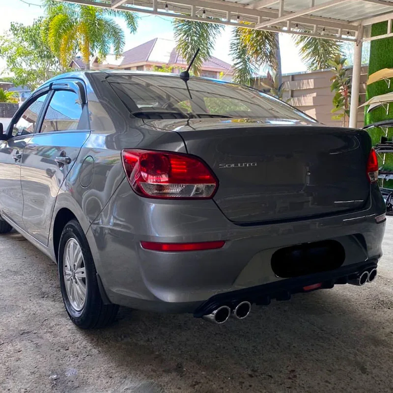 For Kia Soluto 2019-2026 Year Rear Diffuser Bumper Lips Splitter Spoiler Exhaust Tailpipe Body Kit