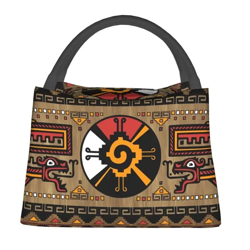 Hunab Ku Mayan Symbol Insulated Lunch Tote Bag for Women Portable Thermal Cooler Bento Box Outdoor Camping Travel