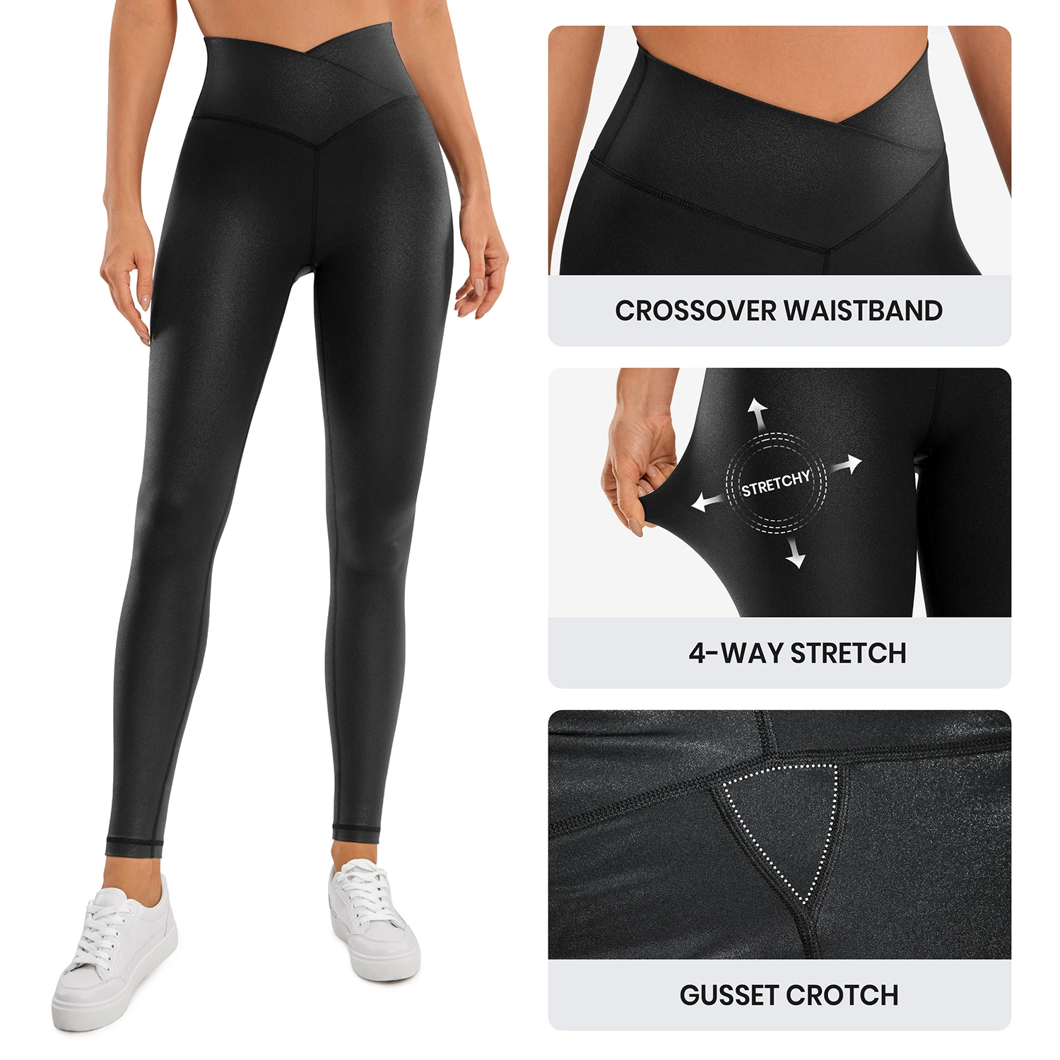 CRZ YOGA Womens Butterluxe Crossover High Waist Workout Leggings 28\