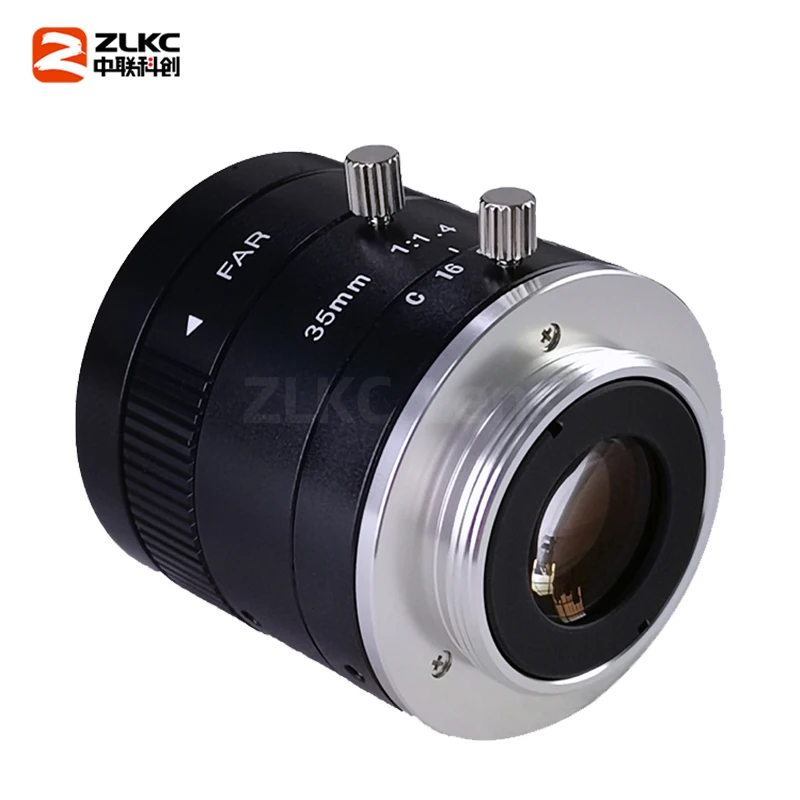 3.0Megapixel C Mount 35 mm 2/3 Inch F1.4 FA Machine Vision Fixed Focal Length Lenses Industrial Camera Manual Iris CCTV Lens 3MP