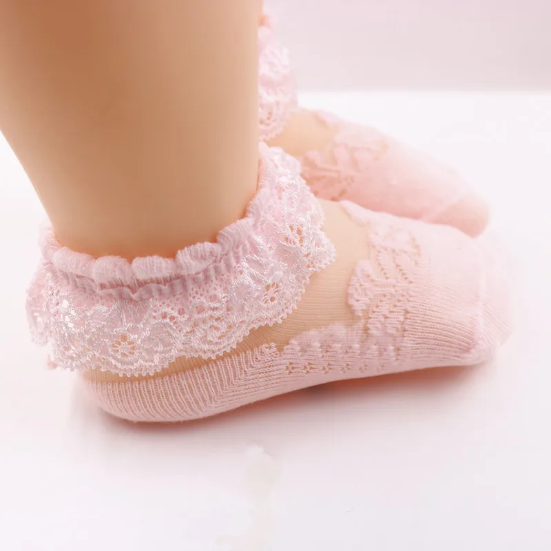 Summer Girl Socks Ruffle Flower Socks for Little Girl Kids Lace Princess Mesh Socks Cotton Toddler Newborn Infant Baby Socks