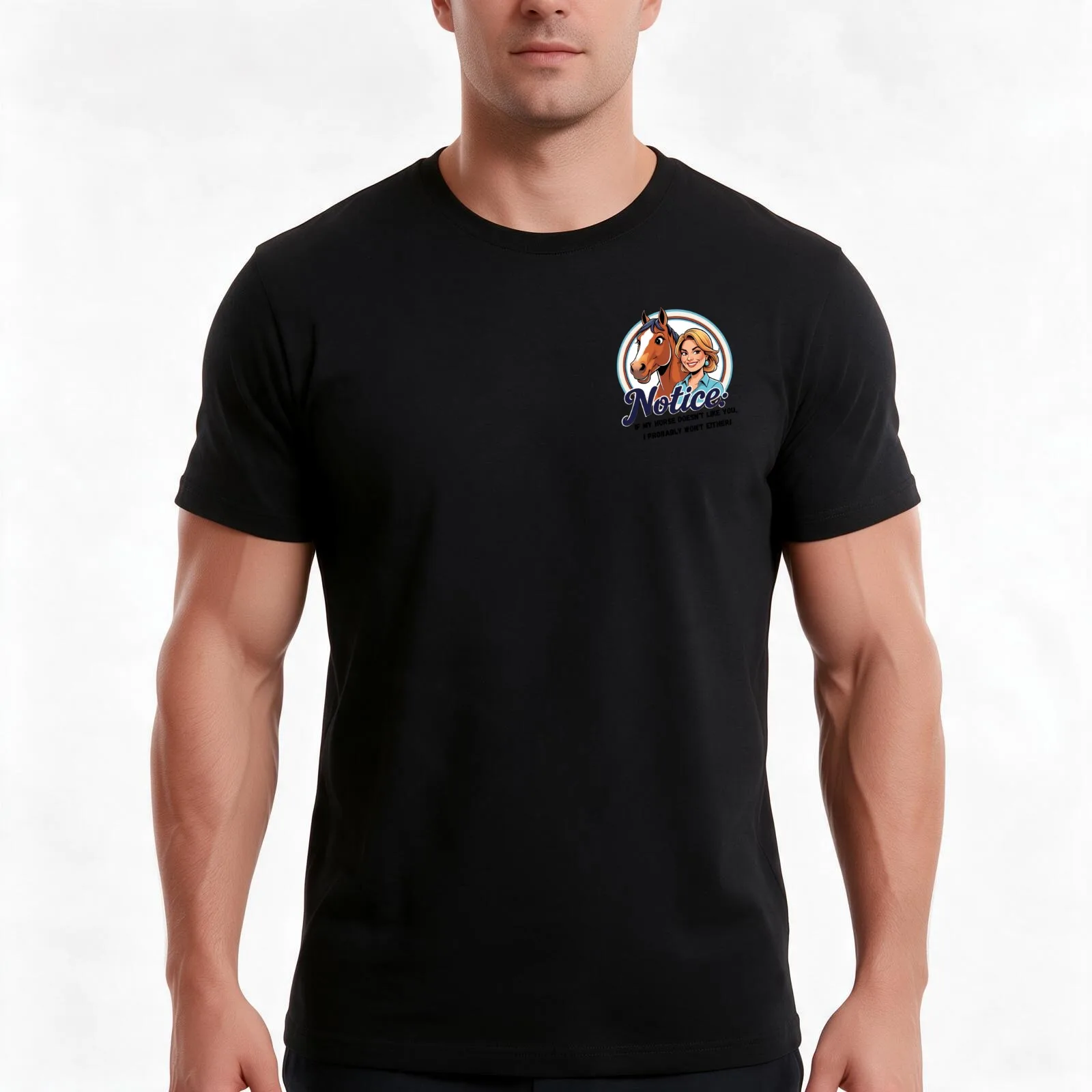 NOTICE T-Shirt, Summer Casual Cotton Tee, Oversized Streetwear Tops, Vintage Graphic Print, Loose Fit Short Sleeve, 100% Cotton