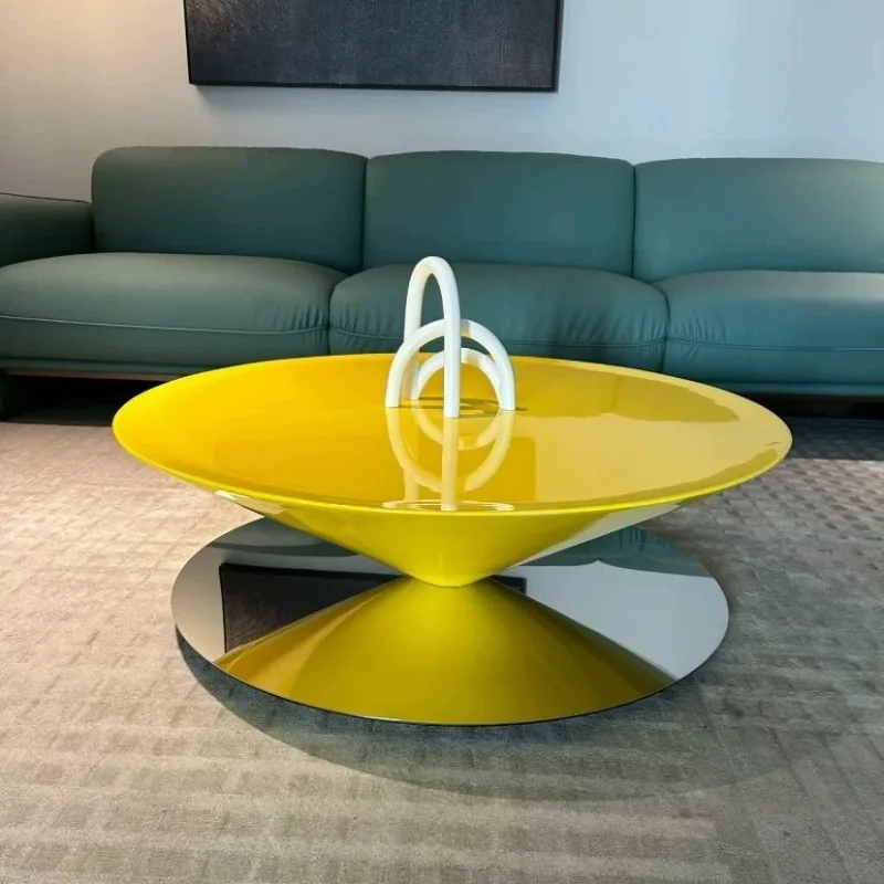

Retro Vintage Side Table Classic Modern Nesting Storage Coffee Table Space Saving Round Coutchtisch Living Room Furniture