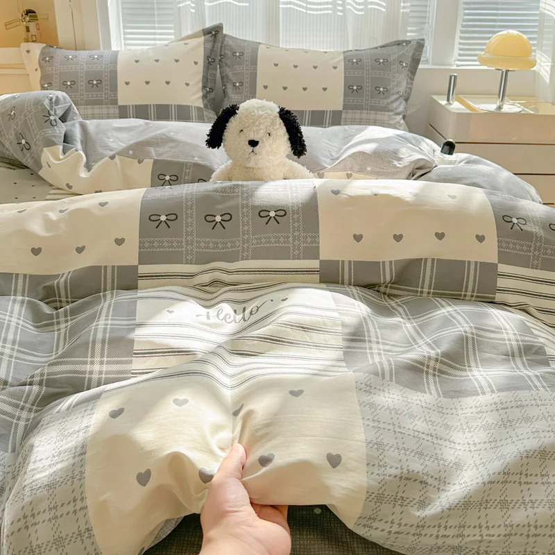 

Luxury 100% Cotton Duvet Cover Set Bedding Set, Duvet Cover + Pillowsham, Hypoallergenic Fade Resistant, Soft Wrinkle Resistant