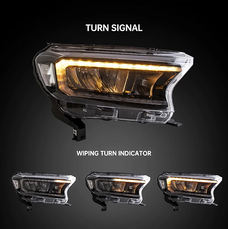 

Pair of Car Headlight Assembly For Ford Ranger headlight 2015-up Car Front Light Plug&Play Auto LED Head Lamp System