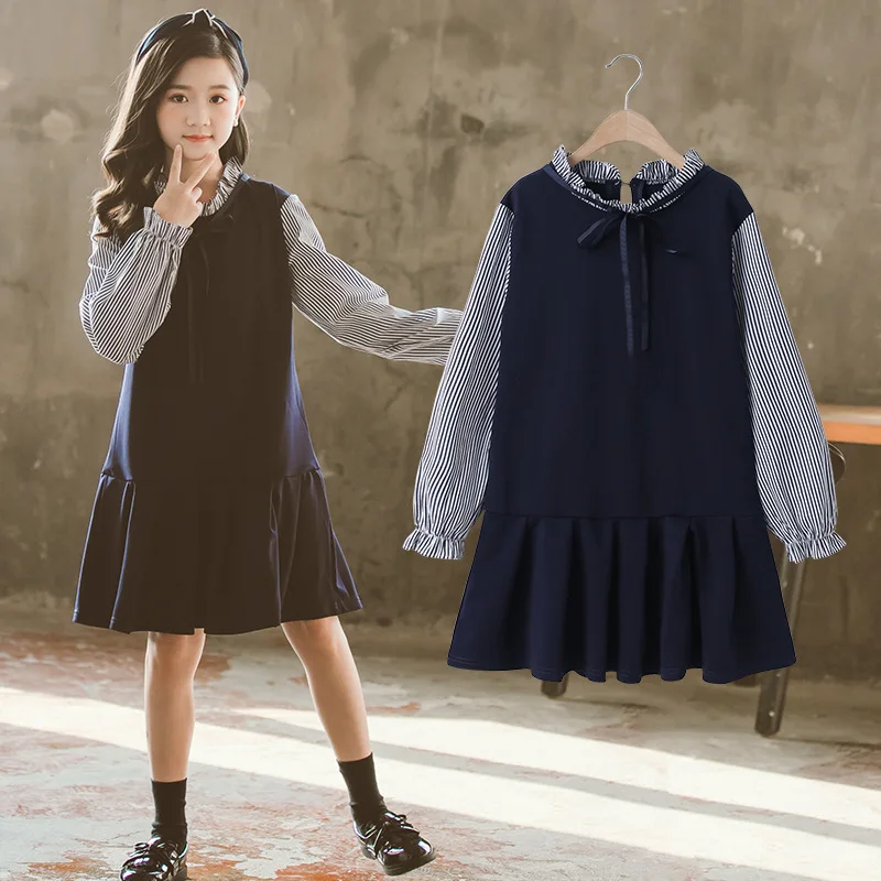 

Korean Children's Clothing 2025 Summer Teenager Girl Dress One-piece Dress Junior Girl long Sleeve Dresses Toddler Girl Dresses