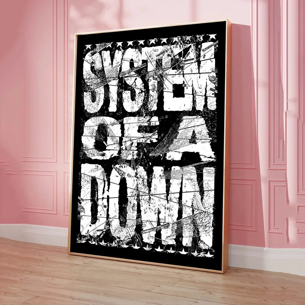 System of a Down Band Poster Sticky Posters Retro Kraft Paper Sticker DIY Room Bar Cafe Aesthetic Art Wall Painting