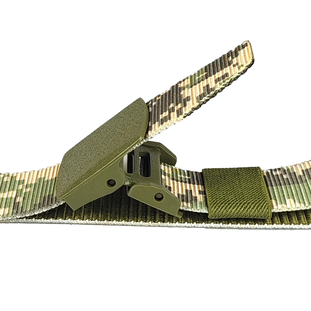 Tactical Belt Camouflage Pattern Non-Metallic Buckle Nylon Belt Men Outdoor Printed Trousers Belt Lightweight Daily Used Shorts