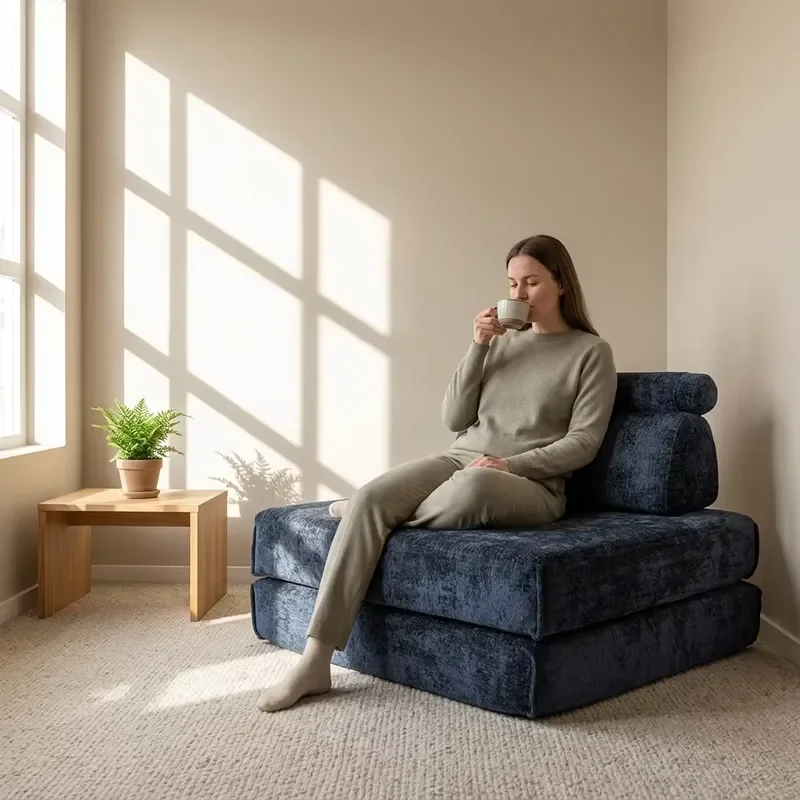High Quality Modern Bean Bag Sofa Lazy Bed with Fabric Upholstery and Compressed Foam Durable and Comfortable Bean Bag Sofas