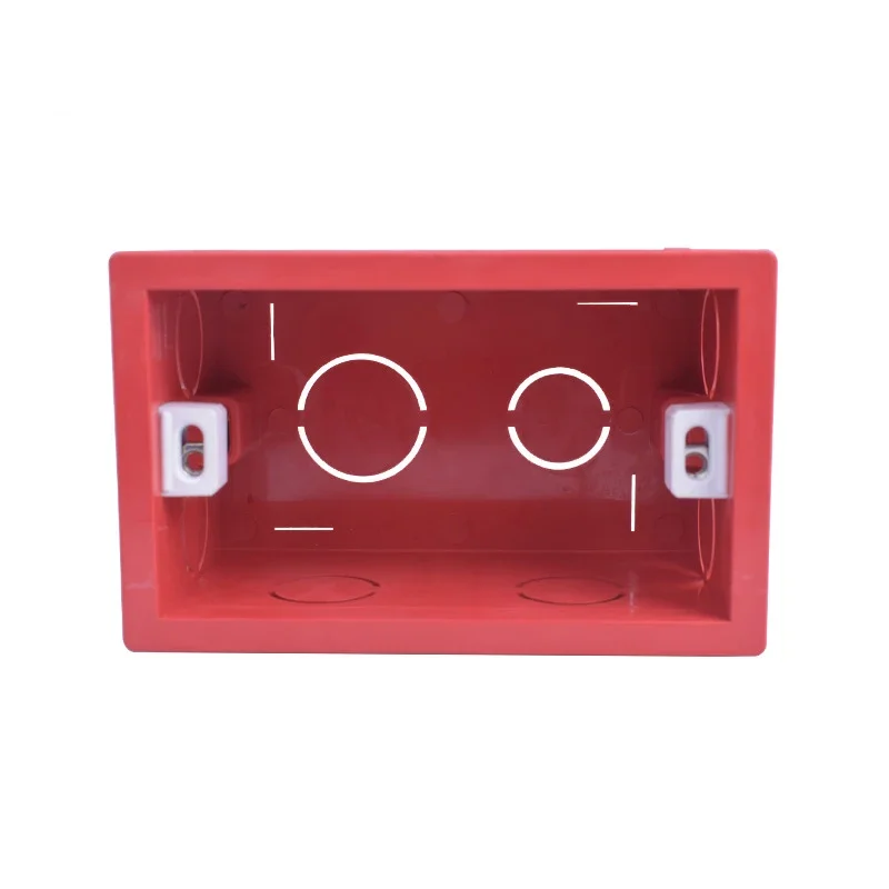 118 Rectangular US BR Itawall Mounted Switch Socket Installation Bottom Box Cassette Flame-retardant Bottom Box Junction Box