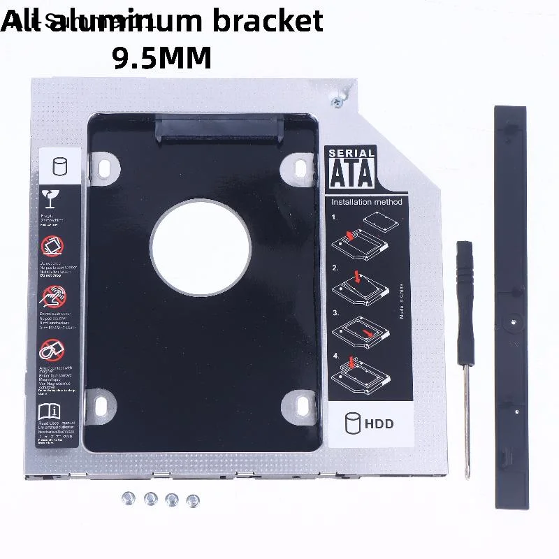 【S11】1 Set Plastic Aluminum Universal 9.5/12.7mm SATA 3.0 2nd HDD Caddy 2.5