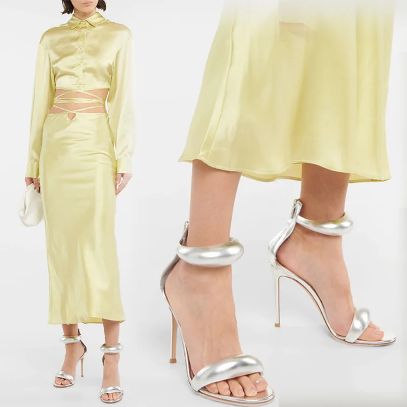 New Back Zipper Sandals Women Stiletto High Heels Women Party Shoes Women Open Toe Sandalias Female sandalias de las mujeres