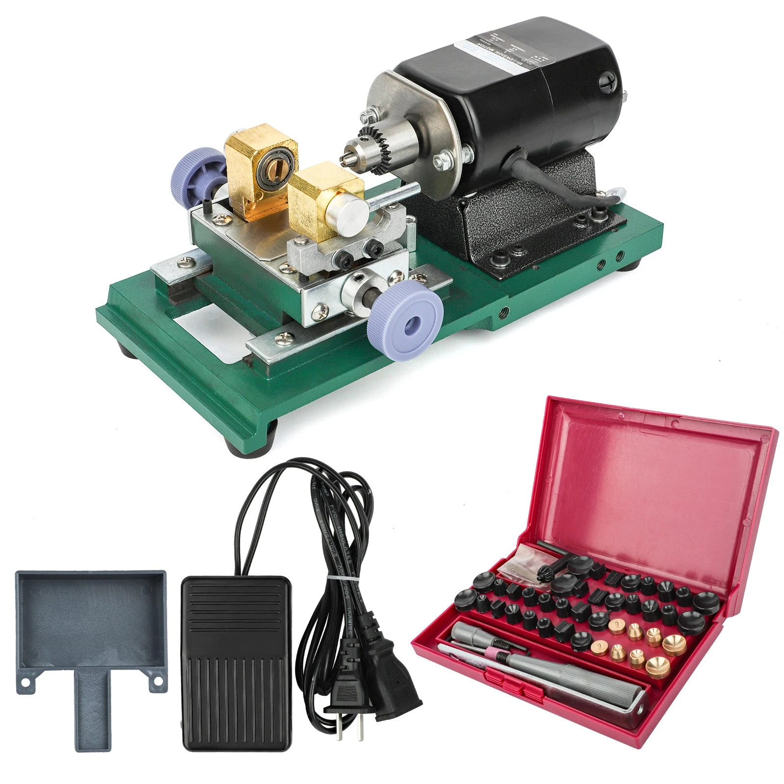 300W Stepless Speed Mini Bead Drilling Machine 15000rpm, Pearl Buddha Bead Jewelry Drilling Set for Home Use