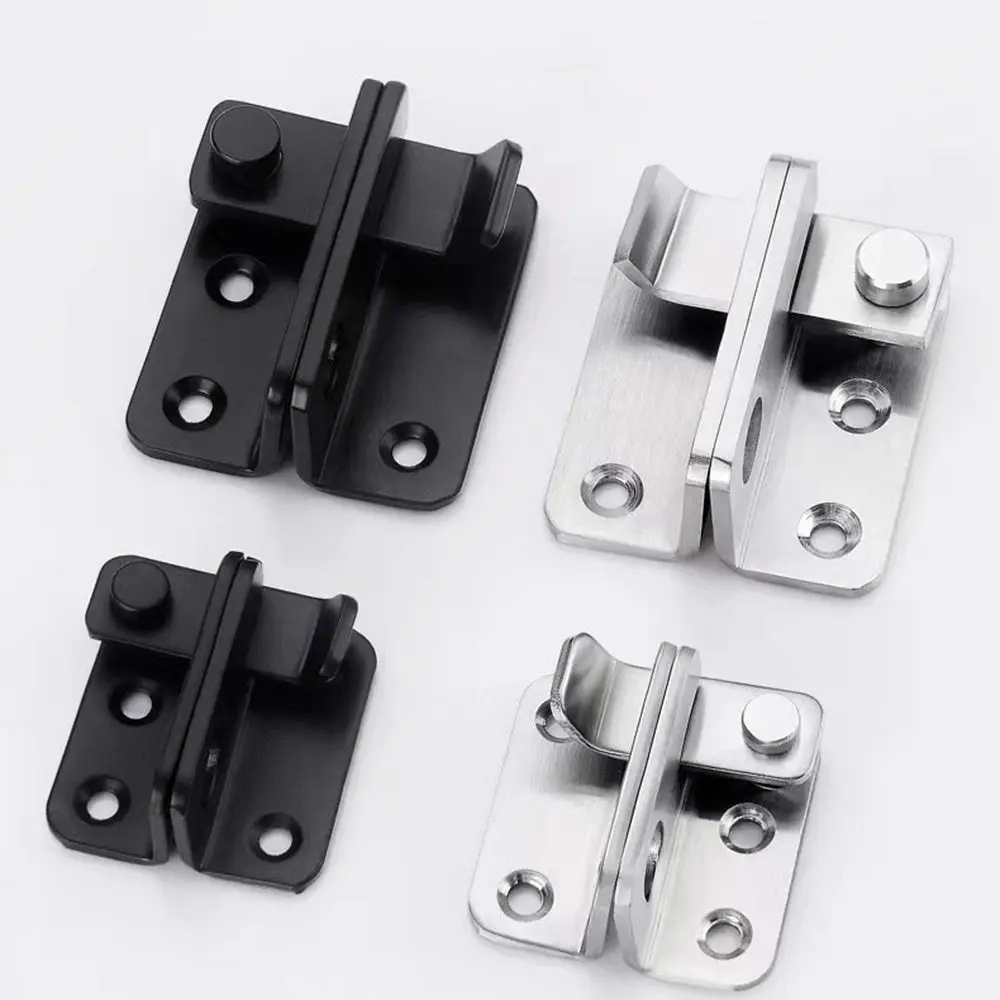 1Pc Thick Stainless Steel Door Buckle Cabinet door Hanging buckle Bolt safety bolt Sliding Hasp Pet cage lock latch