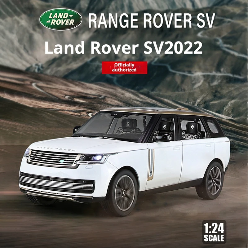 

LICENSED 1:24 Scale Range Rover SV2022 Alloy Diecast Model Car Off Road Simulation Sound Light Kid Gift Collect Ornament One Pi