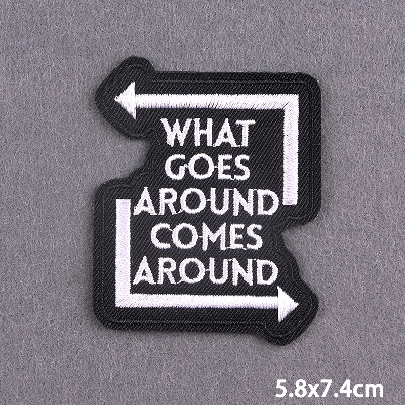 Letters Embroidery Patches For Clothes Positive Text Iron On Patches Sew On Hat T-Shirt Boys/Girls Patch Decoration Sticker Logo