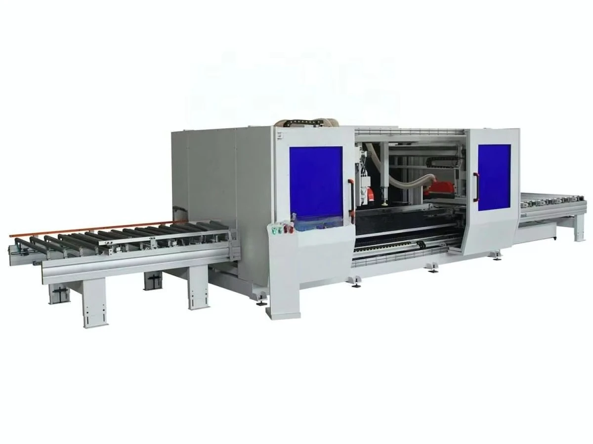 

Automatic CNC Furniture 4 Side Edge Cutting Saw Artificial Board Plywood Cutting Machine for Door Processing