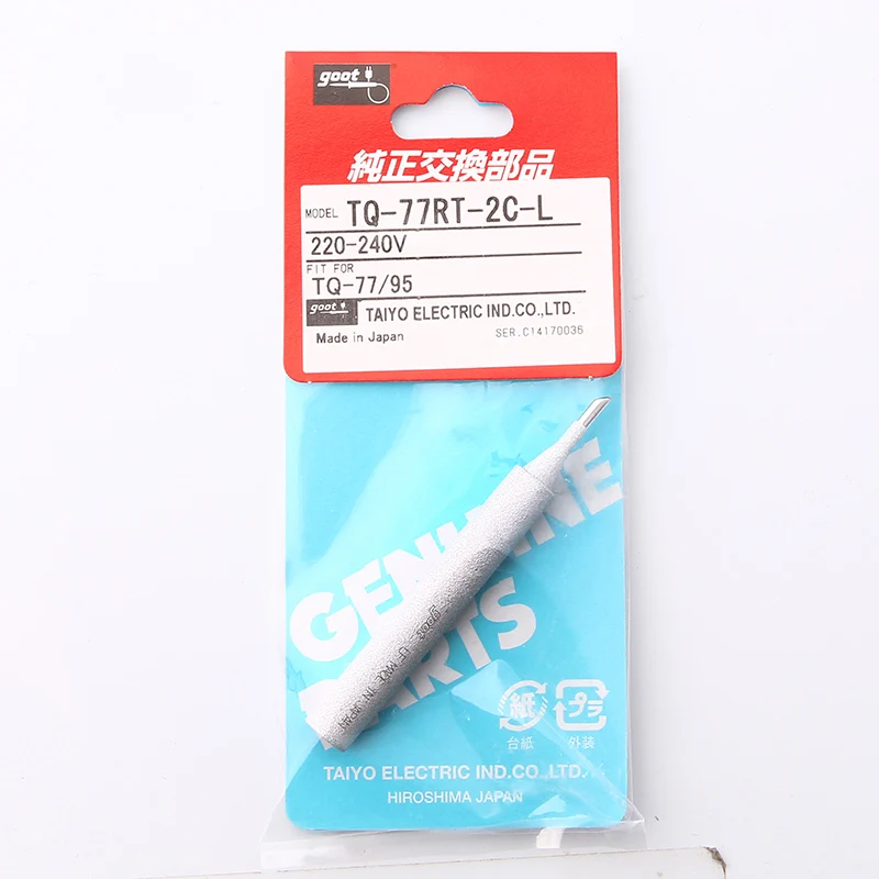 1Pc Japan GOOT TQ-77RT Soldering Iron Tip Replaceable For TQ-77 TQ-95 220V-240V TQ-77RT-B-L TQ-77RT-3C-L TQ-77RT-2C TQ-77RT-SB-L