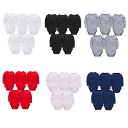5Pcs 세트 KAVKAS 아기 의류 Rompers 소년 100% 코튼 일반 바디 슈트 소녀 빈 모슬린 점프 슈트 0-24 개월 옷