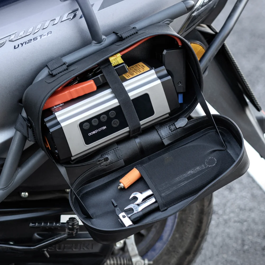 Universal Motorcycle Tool Bag Fully Waterproof Toolkit Saddle Bag Portable Repair Kit Storage Pouch Large Capacity Side Tool Bag