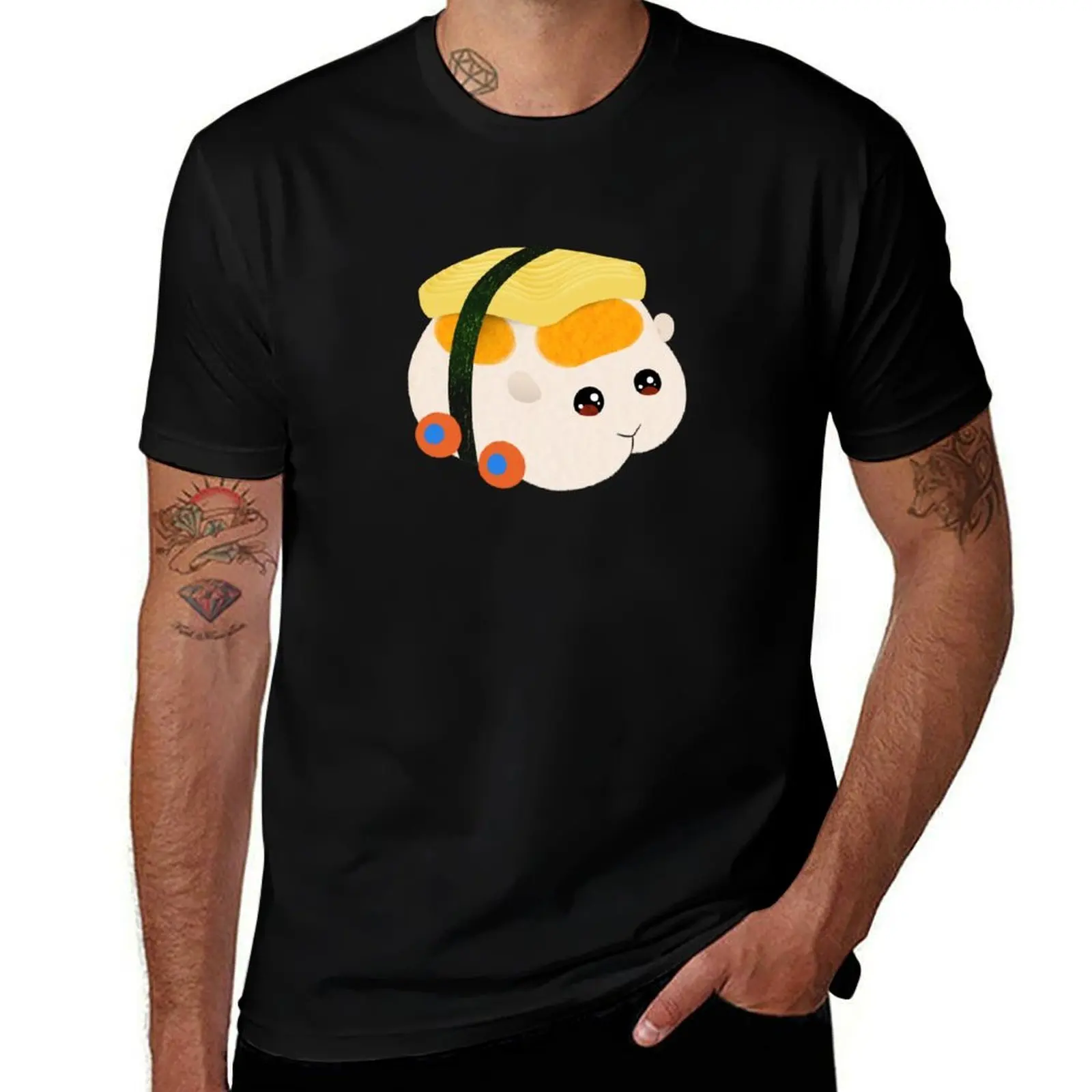 Egg Omelet Tamagoyaki Sushi Molcar Pui Pui Molcar T-Shirt Lässiges Basic-T-Shirt im Street-Style