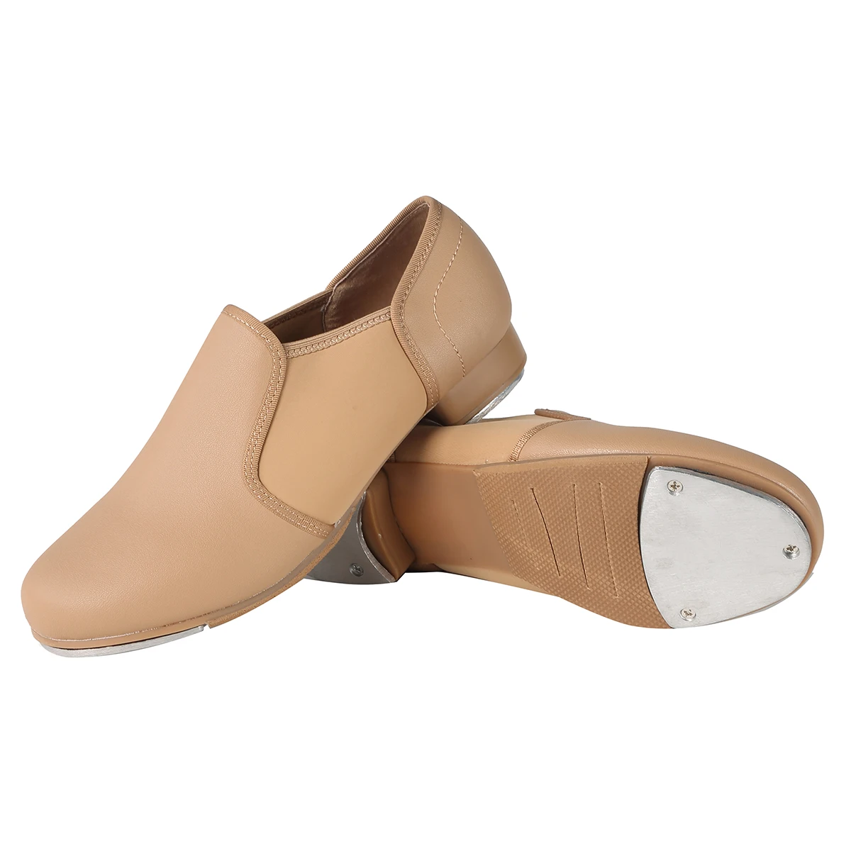 Dynadans scarpe da ballo Unisex in pelle PU Slip On Tap per donna e uomo