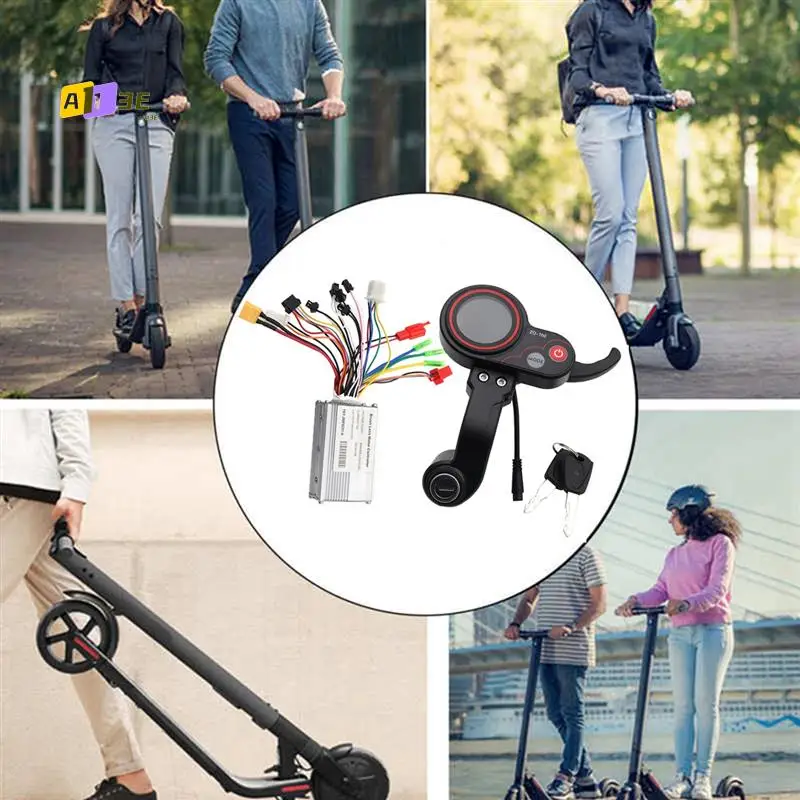 

A03E-48V Controller+ZQ-100 Mileage Meter With Key Speed Adjustable Electric Scooter Meter 6 Pin Display Parts For Electric Scoot