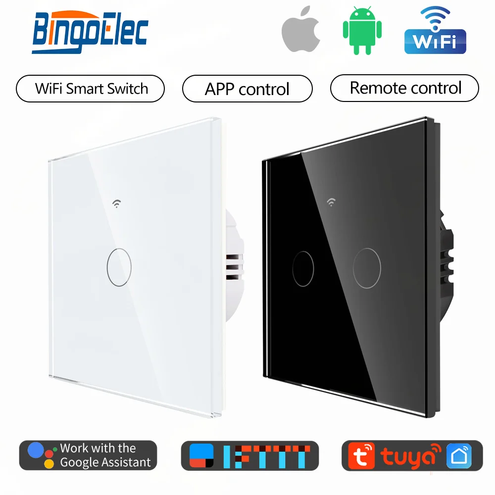 

Tuya WiFi Smart Wall Switch 2Way EU Touch Light Switch Smart Life Remote Voice Control Support Alexa Google Home Stair Switches