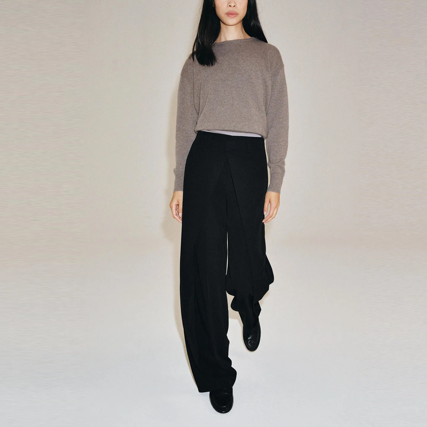 Fashionable Multi-Color Loose Wide Leg Pants Women's Casual Trousers Front Pleats mid Waist Autumn New Arrival Zadata