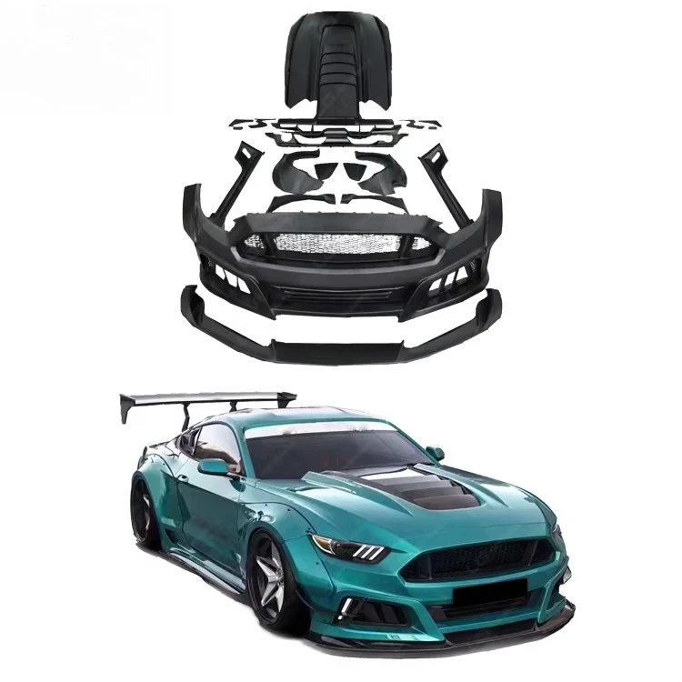 

Robot 2 Wide Style Fiberglass Body Kit Bumper Upgrade for Mustang
