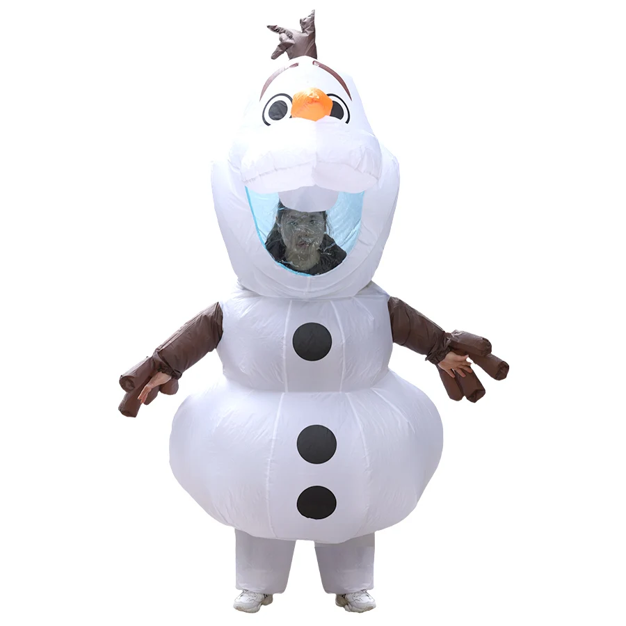 Ensemble de bonhommes de neige gonflables d'anime, ensemble de bonhommes de neige gonflables de dessin animé unisexe pour adultes, ensemble gonflable pour fête cosplay hivernale sur le thème de la
